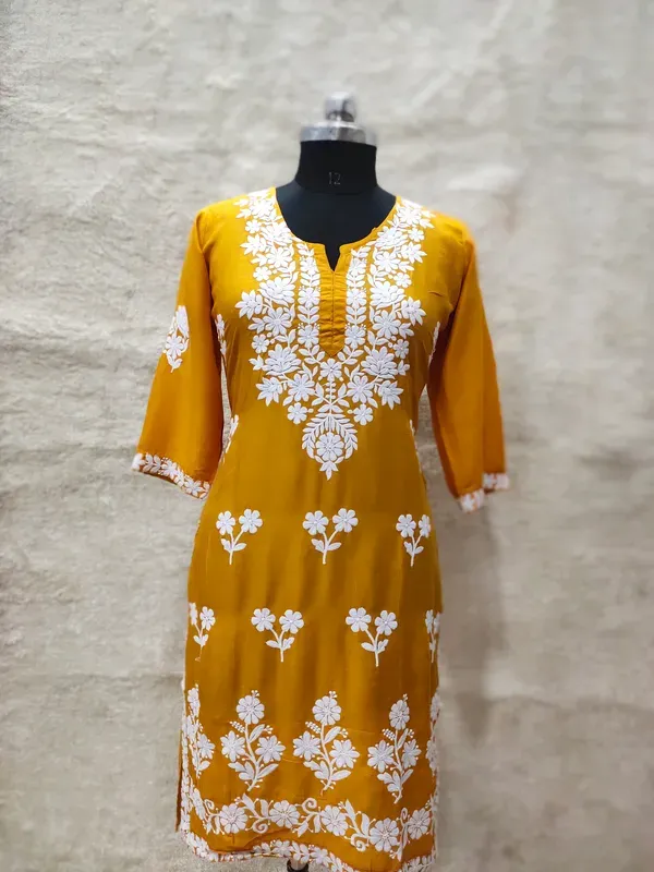 Yellow_Womens_Indian_Model_Kurti_Beautiful_Work_Entice_Wear
