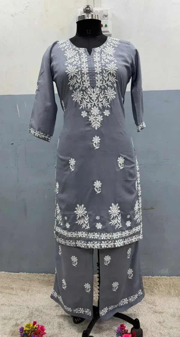 Grey_Chikankari_Kurtis_For_Women