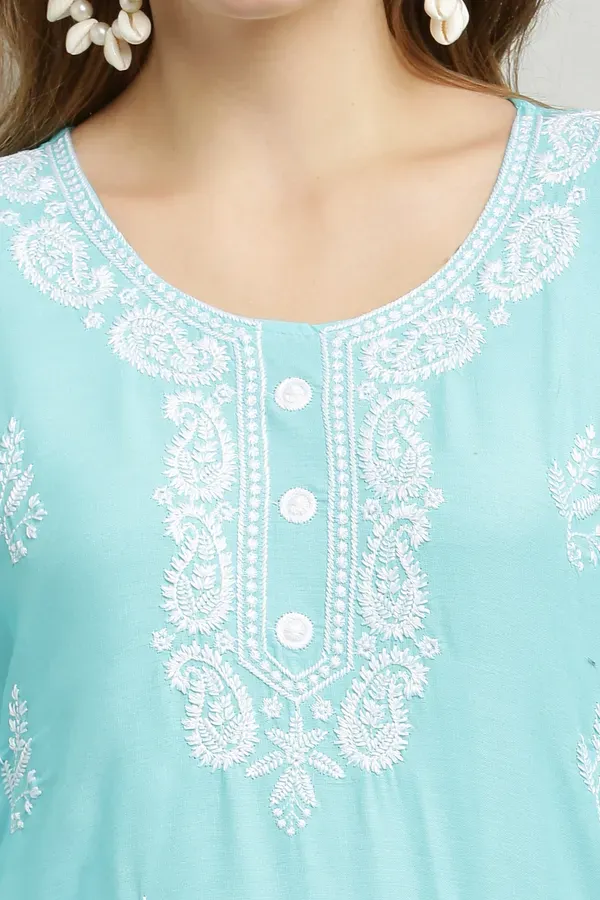 Firoji_Rayon_Kurti_With_Dupatta_And_Bottom_Wear_3_Piece_Set_For_Women