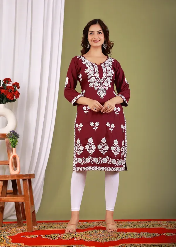 Wine_Primum_Modal_Kurta_For_Women