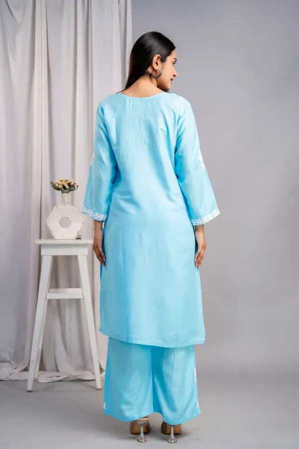 Firoji_Women_S_Exclusive_Kurti_Palazzo_Set_On_Pure_Rayon_Fabric_Chikan_Su