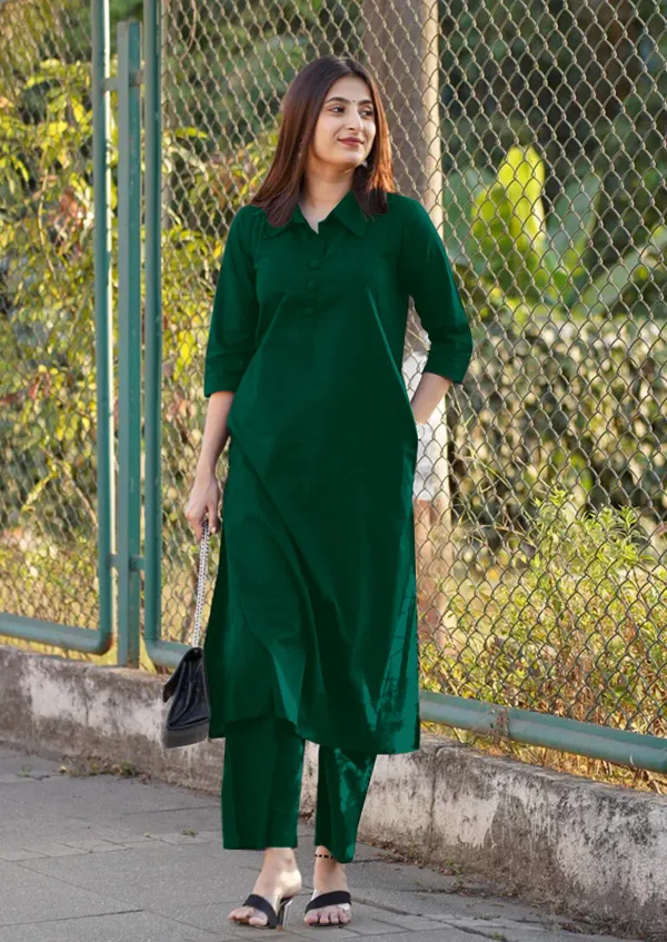Green_Pant_Suit_Set_For_Women