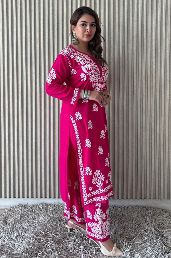 D_Pink_Chikankari_Premium_Beautiful_Designer_Heavy_Work_Modal_Kurti_And_Pla