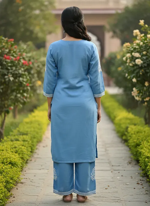 D_Sky_Elegant_Chikankari_Kurta_With_Palazzo