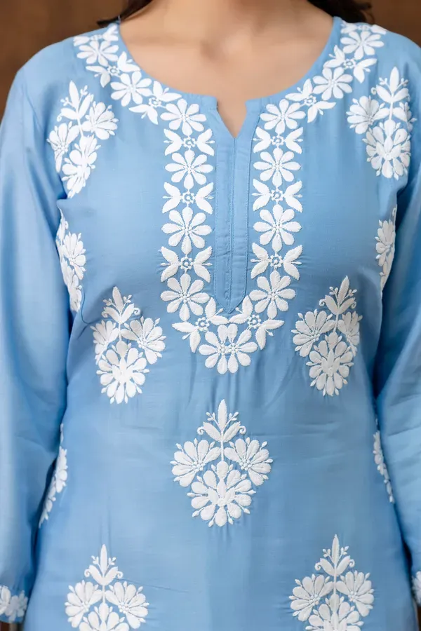 D_Sky_Floral_Embroidered_Round_Neck_Chikankari_Straight_Kurta_With_Palazzos