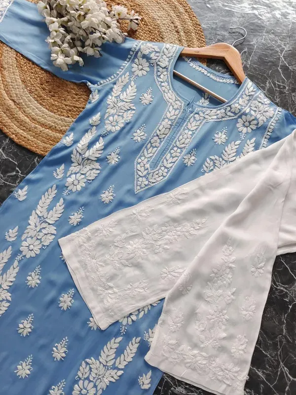 D_Sky_Rayon_Chikankari_Kurta_With_Palazzo