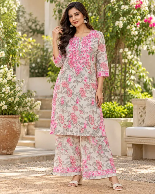 Pink_Premium_Cotton_Printed_Kurta_Palazzo_Set