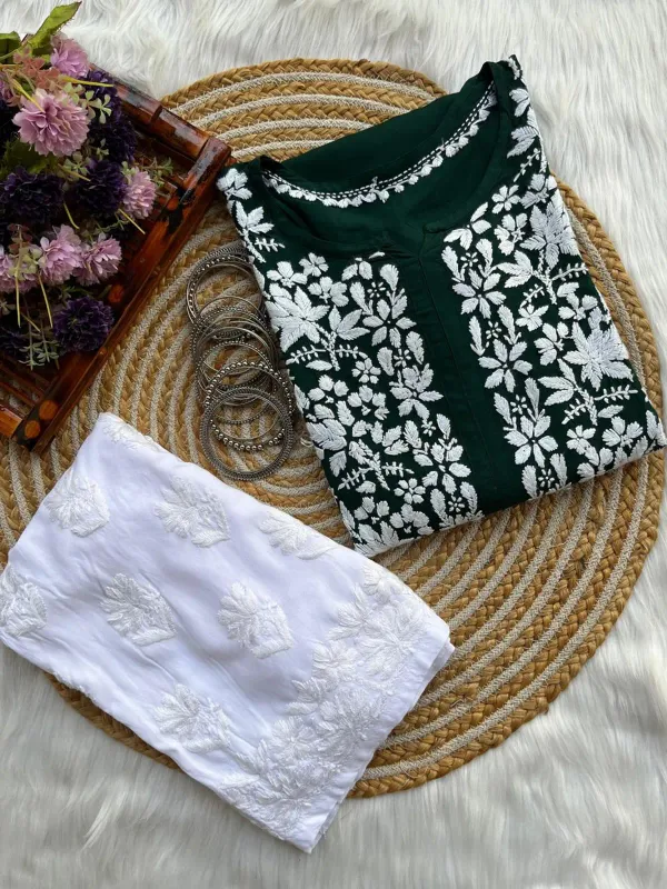 Green_Kurti_With_Plazo_For_Women