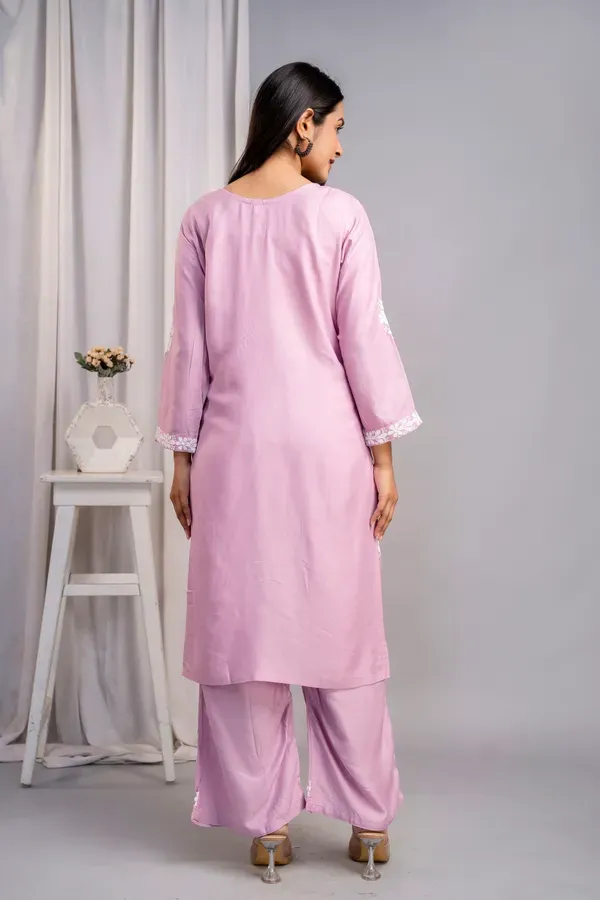 Pyazi_Women_S_Exclusive_Kurti_Palazzo_Set_On_Pure_Rayon_Fabric_Chikan_Suit