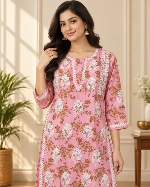 Pink_Buy_Mulmul_Cotton_Printed_Chikankari_Kurta_And_Plazzo_Set