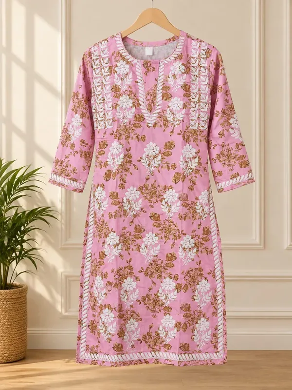 Pink_Buy_Mulmul_Cotton_Printed_Chikankari_Kurta_And_Plazzo_Set