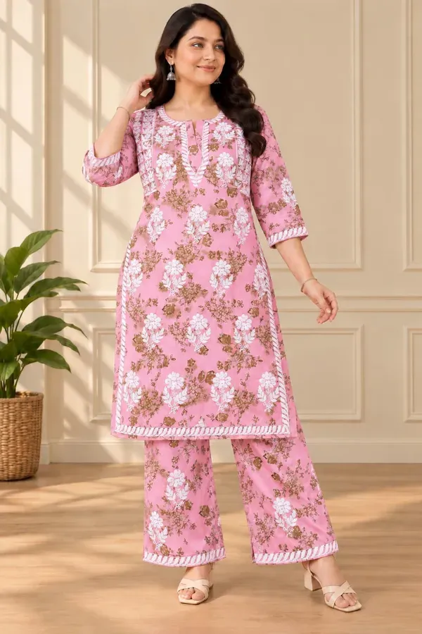 Pink_Buy_Mulmul_Cotton_Printed_Chikankari_Kurta_And_Plazzo_Set