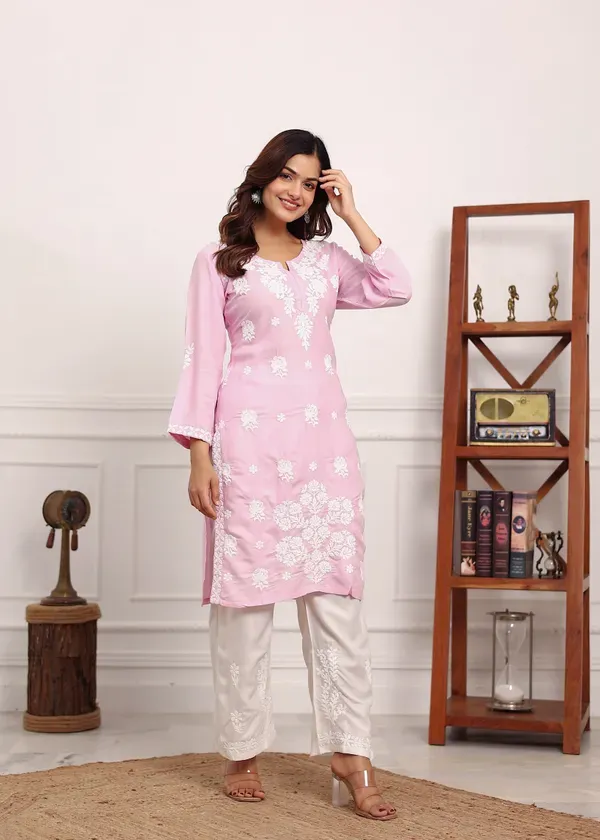 Baby_Pink_Ladies_Kurti_Set_Buy_Ladies_Kurti_Set_Online_In_India
