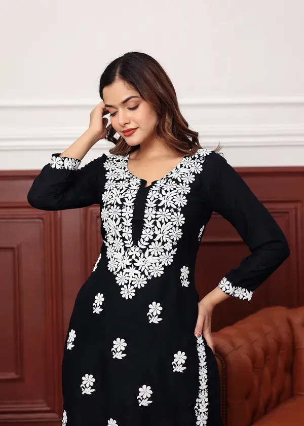 Black_New_Colours_In_Our_Best_Seller_Chikankari_Plazzo_Set