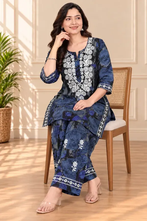 Black_Buy_Printed_Cotton_Kurta_With_Plazzo_Set