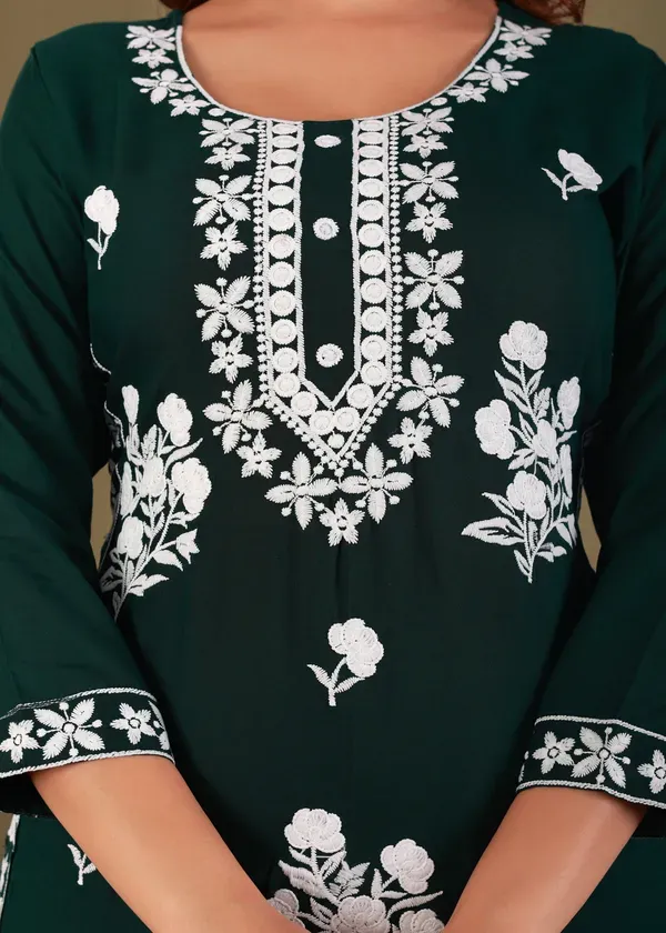 Green_Rayon_Embroidered_Kurta_Pant_With_Dupatta_Set_For_Women