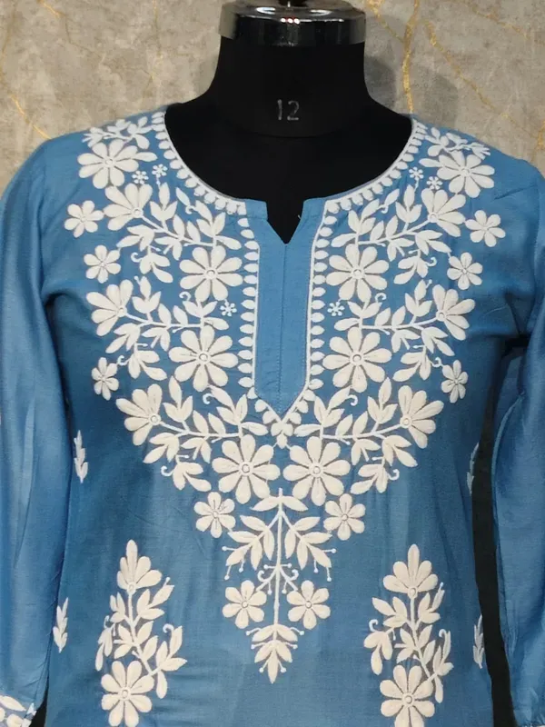 Dark_Sky_Rayon_Cotton_Chikankari_Kurta_With_Palazzo_For_Women