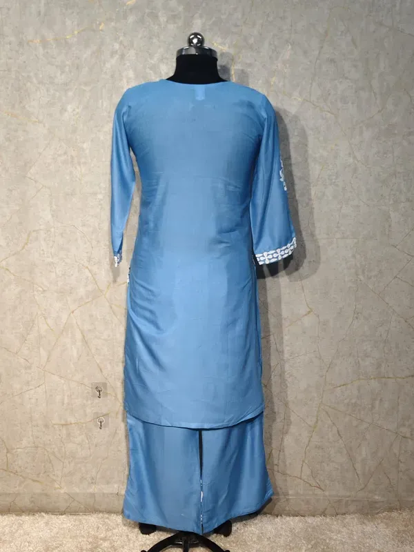 Dark_Sky_Rayon_Cotton_Chikankari_Kurta_With_Palazzo_For_Women