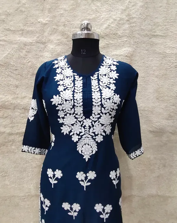 D_Blue_Womens_Indian_Model_Kurti_Beautiful_Work_Entice_Wear