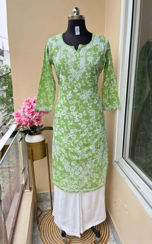 Perot_Rayon_Printed_Kurti_With_Plazo_Set_For_Women