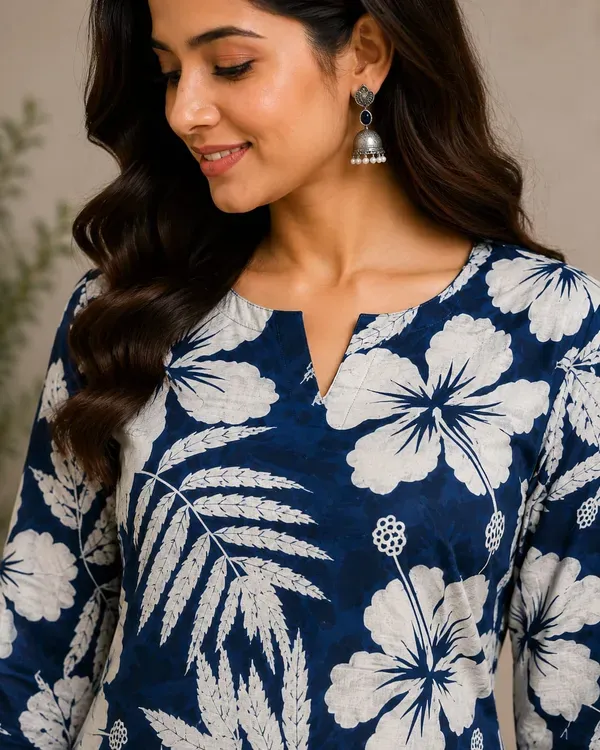 Blue_Cotton_Printed_Co_Ord_Set_Western_Wear