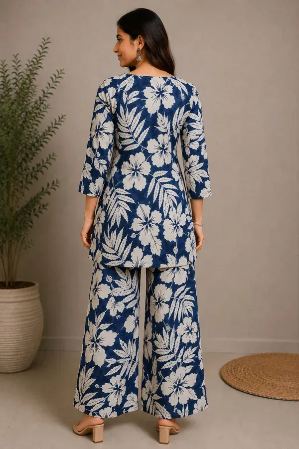 Blue_Cotton_Printed_Co_Ord_Set_Western_Wear