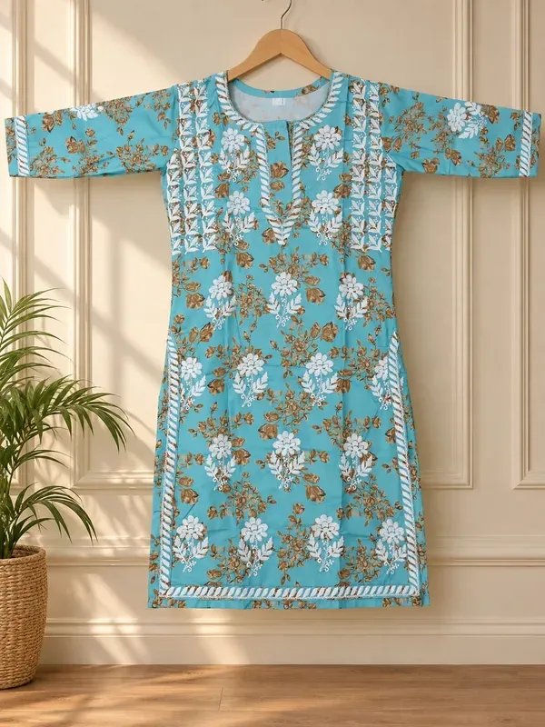 Pool_Buy_Mulmul_Cotton_Printed_Chikankari_Kurta_And_Plazzo_Set