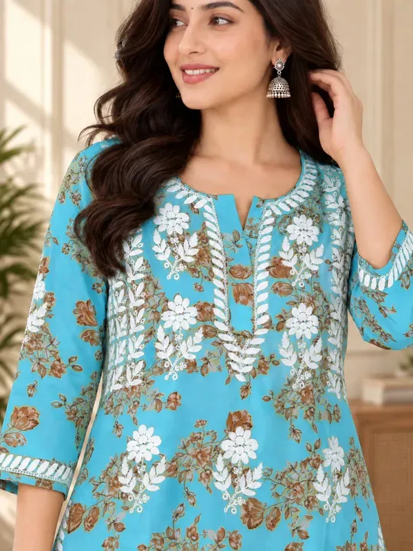 Pool_Buy_Mulmul_Cotton_Printed_Chikankari_Kurta_And_Plazzo_Set