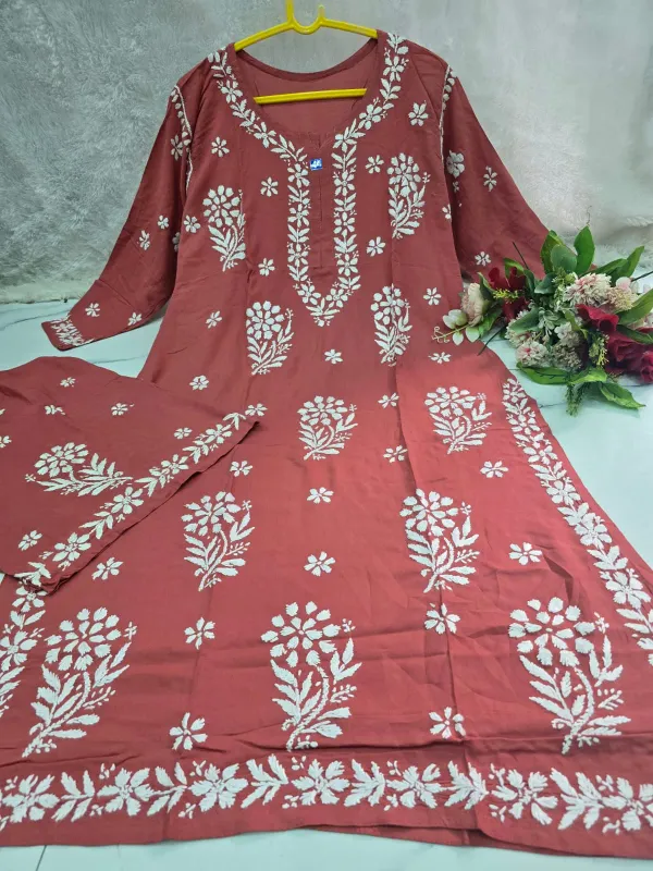 Misty_Rose_Buy_Festival_Wear_Chikankari_Work_Kurta_Set