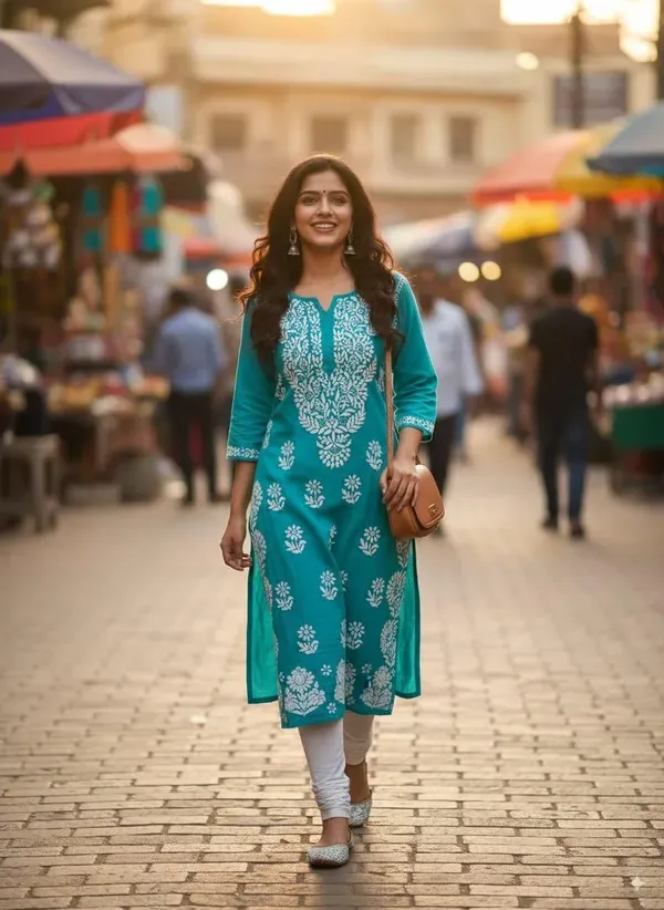 Rama_Beautiful_Side_Daman_Heavy_Work_Kurti
