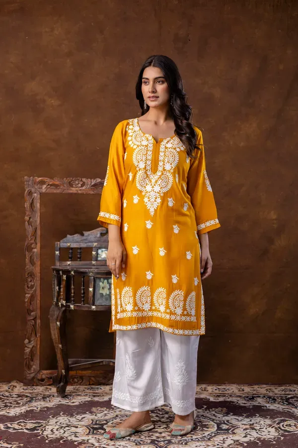 Yellow_Trendy_Fashionable_Kurtis