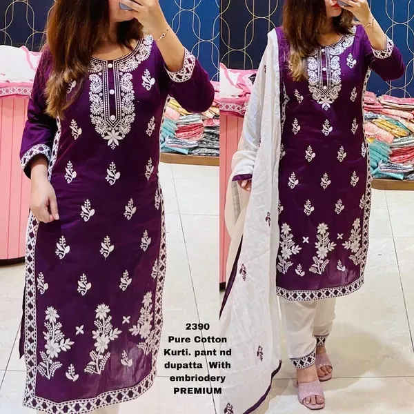 Purple_Women_S_Rayon_Embroidered_Kurta_Pant_With_Dupatta_Set