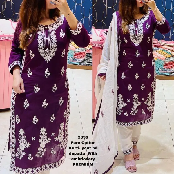 Purple_Women_S_Rayon_Embroidered_Kurta_Pant_With_Dupatta_Set