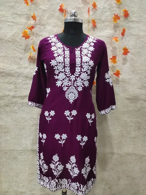 Purple_Womens_Indian_Model_Kurti_Beautiful_Work_Entice_Wear