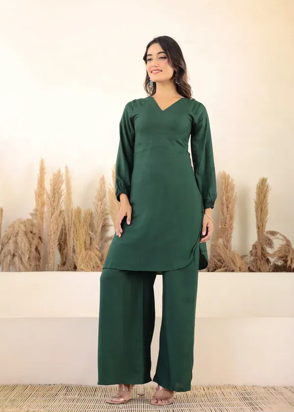 Green_Rayon_Chikankari_Kurta_Palazzo_Set_For_Women