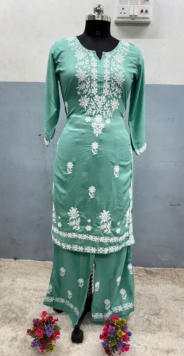 Rama_Green_Chikankari_Kurtis_For_Women