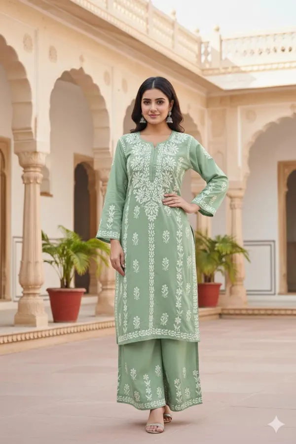 Pista_Heavy_Rayon_Dyble_Set_Kurti_Palazzo_Set