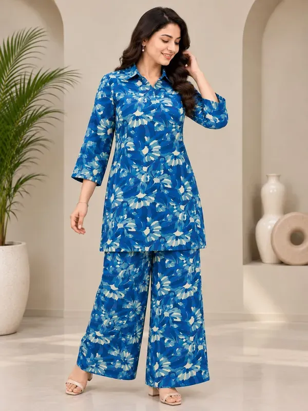 Blue_Beautiful_Cotton_Printed_Co_Ord_Set