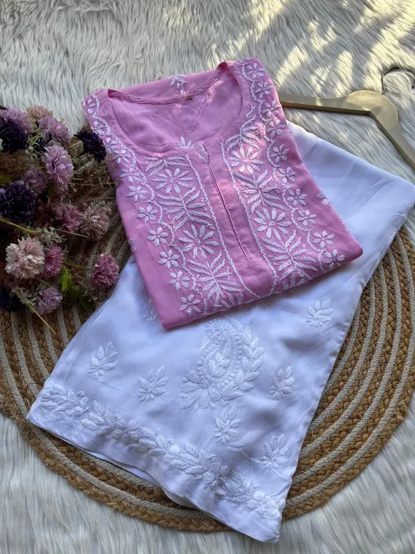Pink_Premium_Rayon_Kurti_With_Palazzo_Set