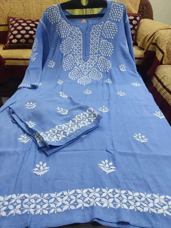 Sky_Blue_Kurti_And_Plazzo_Set