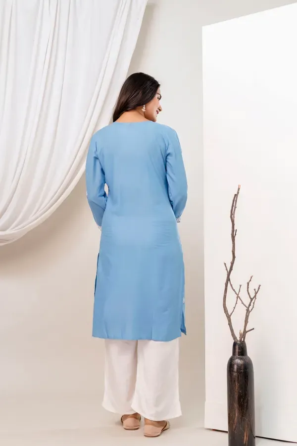 D_Sky_Women_Embroidered_Chikankari_Modal_Kurta_Set