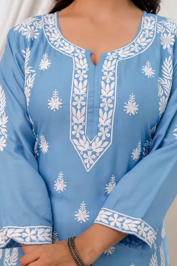 D_Sky_Women_Embroidered_Chikankari_Modal_Kurta_Set