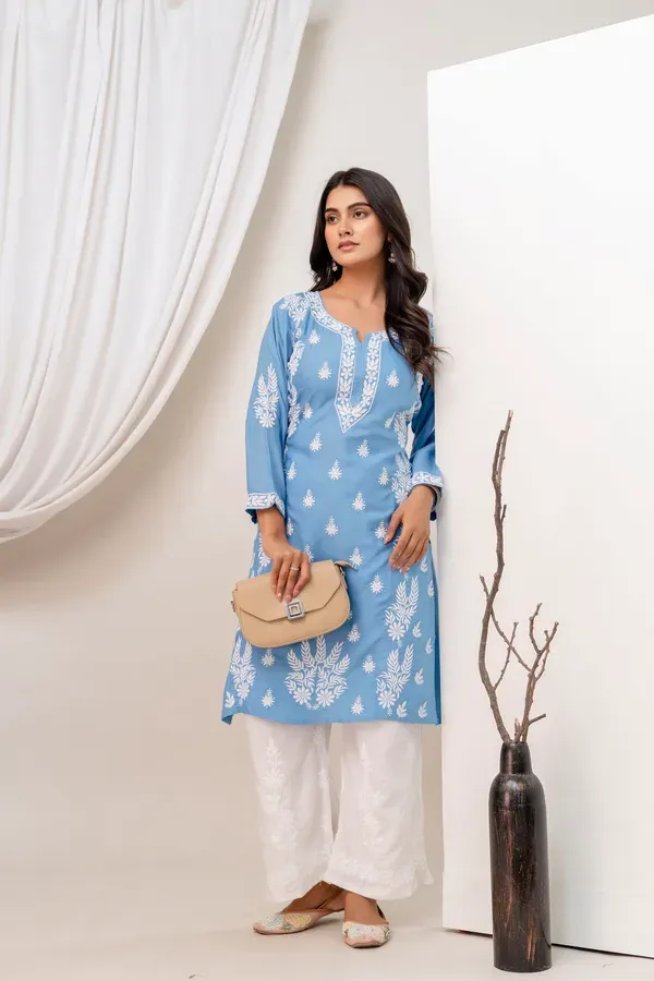 D_Sky_Women_Embroidered_Chikankari_Modal_Kurta_Set