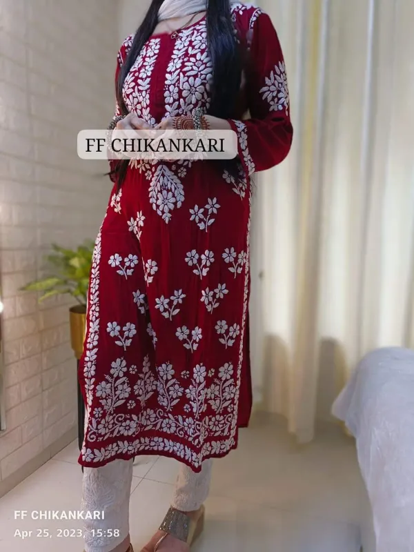 Maroon_Womens_Indian_Model_Kurti_Beautiful_Work_Entice_Wear