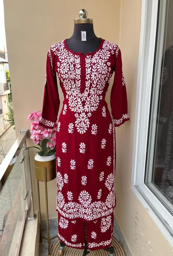 Maroon_Premium_Reyon_Co_Ord_Set