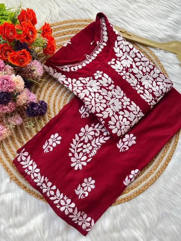 Maroon_Premium_Reyon_Co_Ord_Set