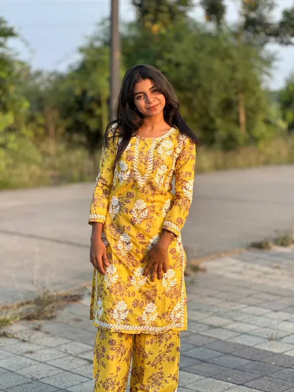 Yellow_Buy_Mulmul_Cotton_Printed_Chikankari_Kurta_And_Plazzo_Set