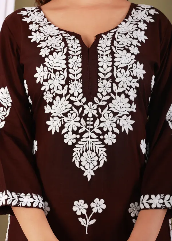 Brown_Primum_Modal_Kurta_For_Women