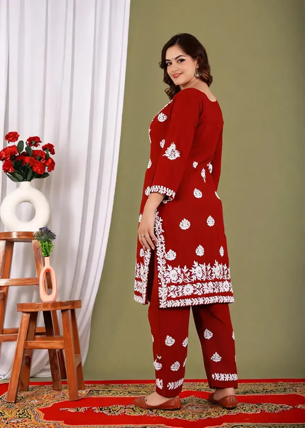 Maroon_Cotton_Palazzo_Suit_Set_For_Women