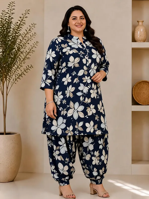 Blue_Cotton_Kurta_Set_For_Women